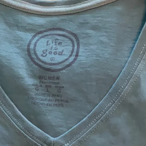 Life Is Good Blue Short Sleeve Tee - Picture 3 of 4